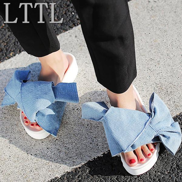 Slippers Fashion Women Denim Bow Tie Blue Slides Summer Flat Casual Shoes Woman Platform Zapatos Mujer Size 35-40, Style 1
Slippers Fashion Women Denim Bow Tie Blue Slides Summer Flat Casual Shoes Woman Platform Zapatos Mujer Size 35-40, Style 1
