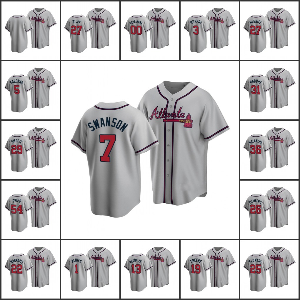 AtlantaBraves Men #13 Ronald Acuna Jr. 31 GregMaddux 5 Freddie Freeman 54 Max Fried Women Youth CustomReplicaRoad Gray Jersey
AtlantaBraves Men #13 Ronald Acuna Jr. 31 GregMaddux 5 Freddie Freeman 54 Max Fried Women Youth CustomReplicaRoad Gray Jersey