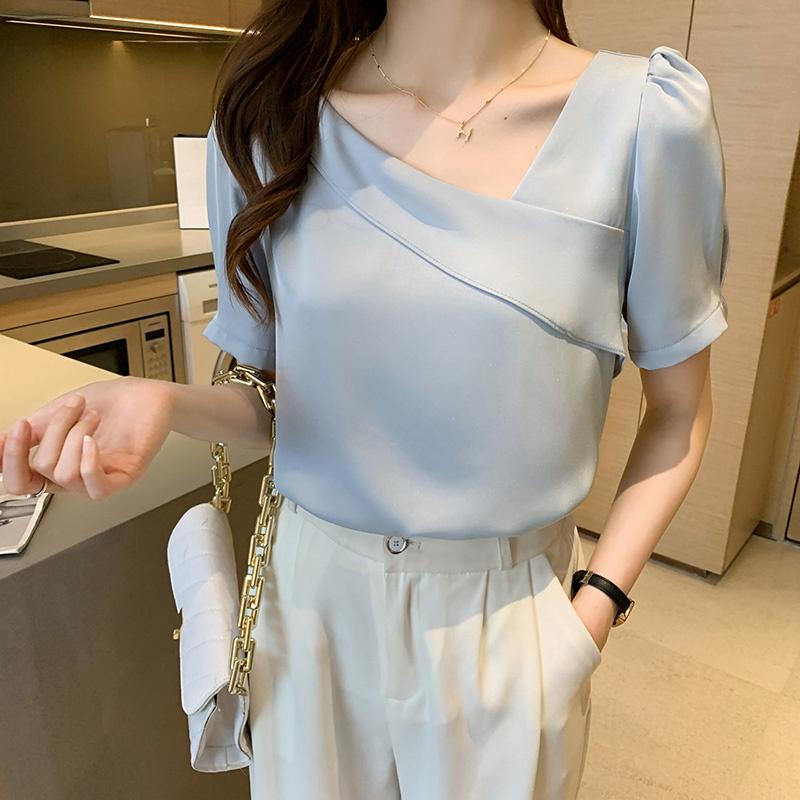 Women's Blouses & Shirts Bubble Sleeve Chiffon Shirt Summer Wear 2021 Fashion Age Reducing Short Belly Covering Top, White
Women's Blouses & Shirts Bubble Sleeve Chiffon Shirt Summer Wear 2021 Fashion Age Reducing Short Belly Covering Top, White