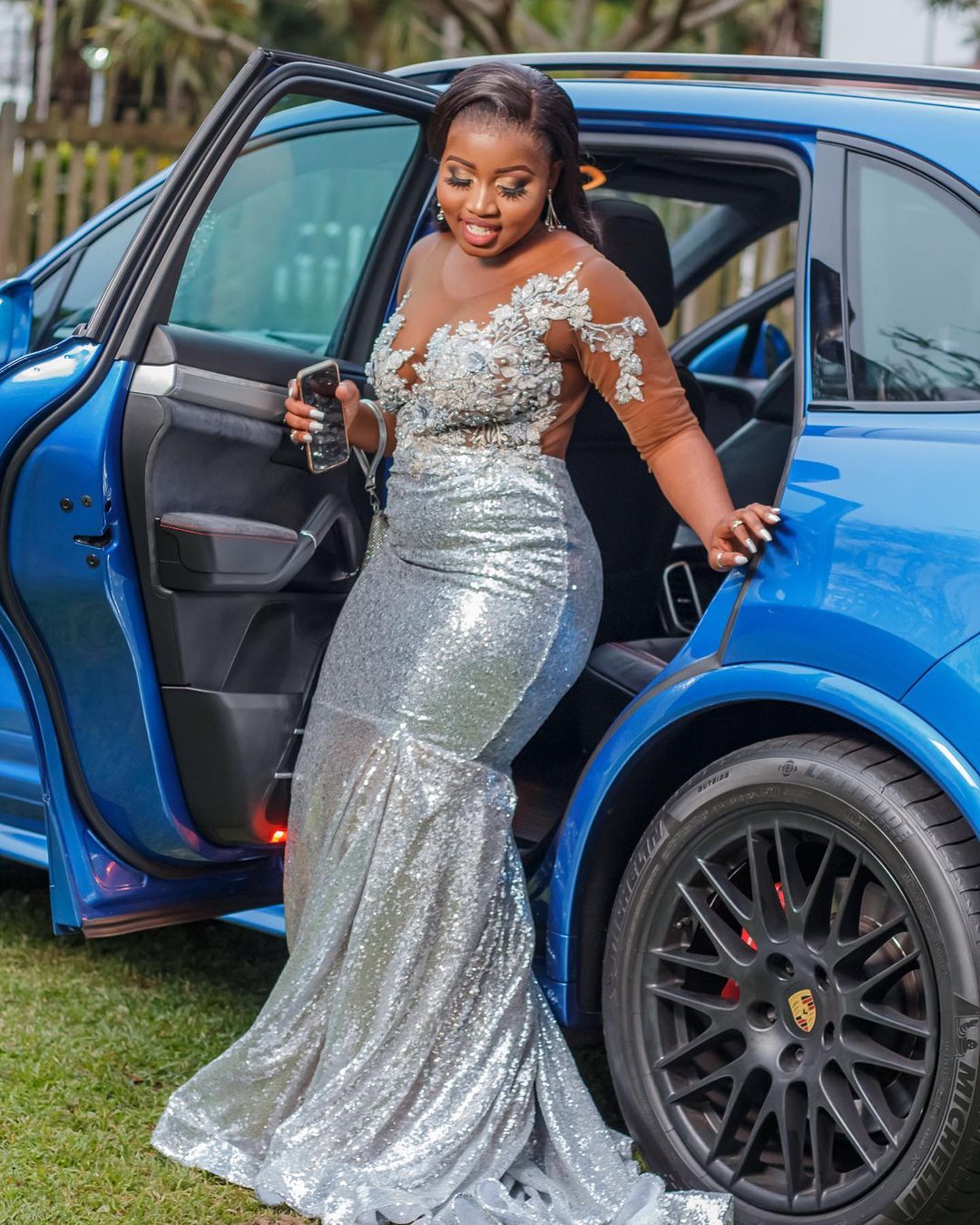 2021 Plus Size Arabic Aso Ebi Silver Mermaid Sparkly Prom Dresses Lace Beaded Sheer Neck Evening Formal Party Second Reception Bridesmaid Gowns Dress 