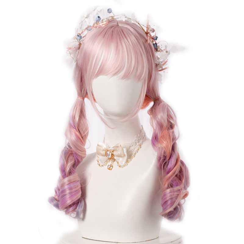 Lolita Cute Pink Mixed Ombre Curly Princess Bangs Japan Bob Hair Cosplay Wig Synthetic Hair
Lolita Cute Pink Mixed Ombre Curly Princess Bangs Japan Bob Hair Cosplay Wig Synthetic Hair