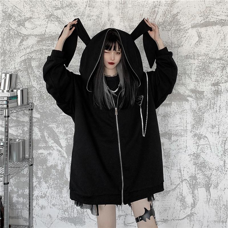 Women's Hoodies & Sweatshirts Autumn Winter Women Harajuku Punk Gothic Girls Black Ears Sweatshirt Japanese Loose Long Sleeve Plu
Women's Hoodies & Sweatshirts Autumn Winter Women Harajuku Punk Gothic Girls Black Ears Sweatshirt Japanese Loose Long Sleeve Plu