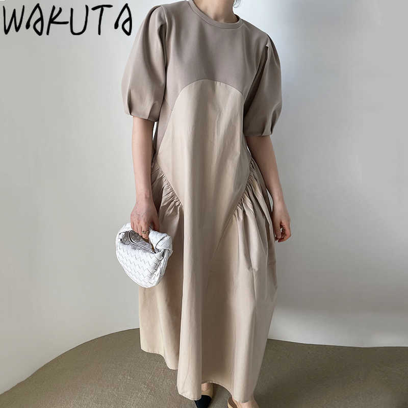 WAKUTA Fashion Summer Women Dress Korean Designer Elegant Vestidos Casual Elegant Empire Long Maxi Dresses for Ladies 210529, Black;gray
WAKUTA Fashion Summer Women Dress Korean Designer Elegant Vestidos Casual Elegant Empire Long Maxi Dresses for Ladies 210529, Black;gray