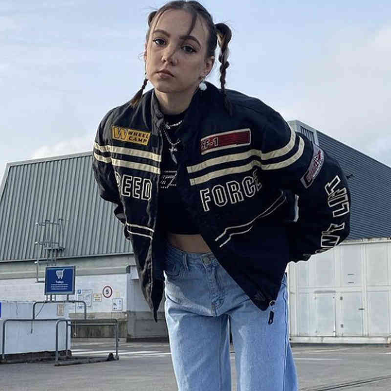 women's jackets refletor preto retrô americano moto flash, uniforme feminino de primavera e outono wtua, Black;brown
women's jackets refletor preto retrô americano moto flash, uniforme feminino de primavera e outono wtua, Black;brown