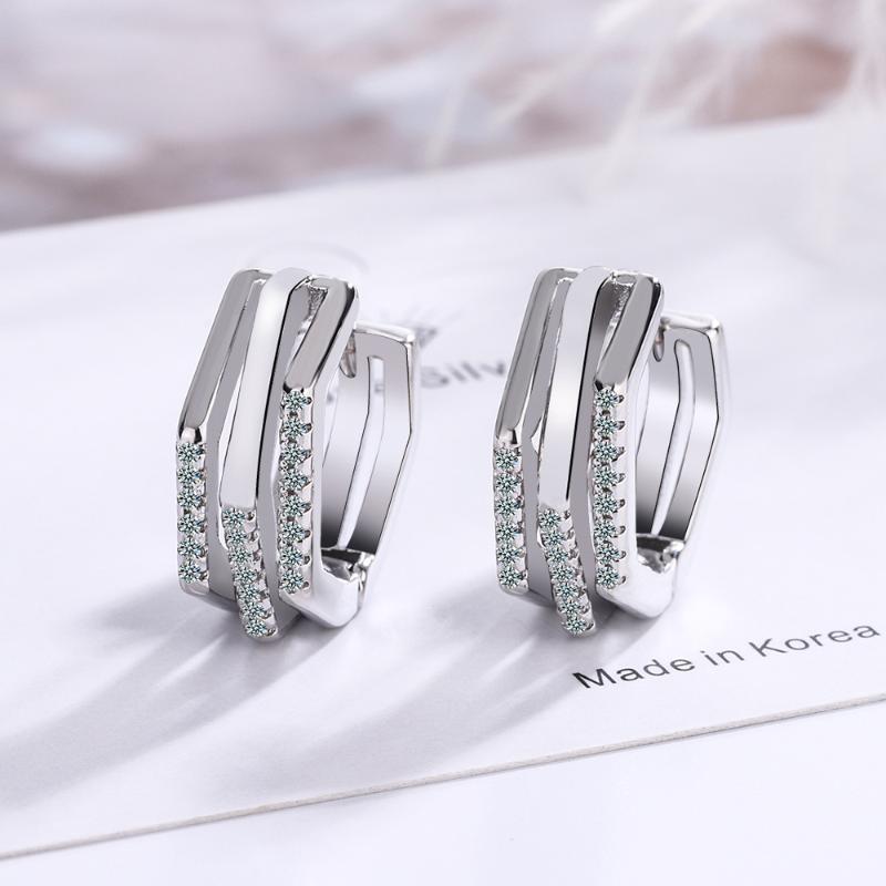 Stud Simple 925 Sterling Silver Multi-layer Hollown-out Zircon Row Drill Earrings For Women Single Crystal Girlfriend Gift, Golden;silver
Stud Simple 925 Sterling Silver Multi-layer Hollown-out Zircon Row Drill Earrings For Women Single Crystal Girlfriend Gift, Golden;silver