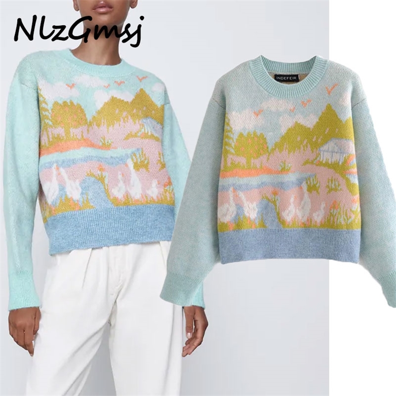Sweater Woman Winter Cottagecore Cute Long Sleeve Knitted Female Pullover Women Warm Tunic 210628, As picture
Sweater Woman Winter Cottagecore Cute Long Sleeve Knitted Female Pullover Women Warm Tunic 210628, As picture