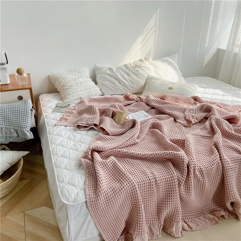 Blankets Muslin Waffle Plaid Bed Sofa Lace Throw Blankes For Home Office Summer Double Quilt Thin Bediing Linen Children's Cover Blanket
Blankets Muslin Waffle Plaid Bed Sofa Lace Throw Blankes For Home Office Summer Double Quilt Thin Bediing Linen Children's Cover Blanket
