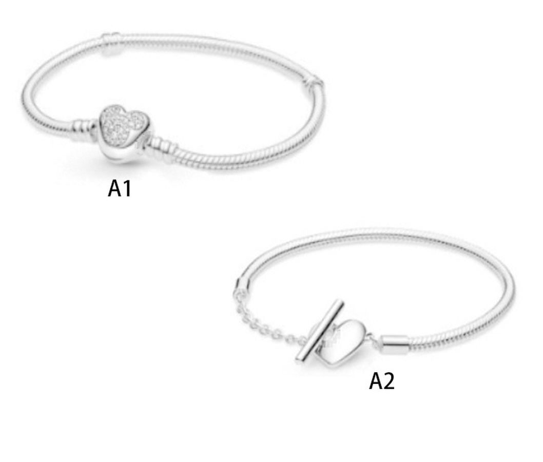 Designer Jewelry 925 Silver Bracelet Charm Bead fit Pandora Button T-shaped Chain Clasp Snake Bone Slide Bracelets Beads European Style Char, Black
Designer Jewelry 925 Silver Bracelet Charm Bead fit Pandora Button T-shaped Chain Clasp Snake Bone Slide Bracelets Beads European Style Char, Black