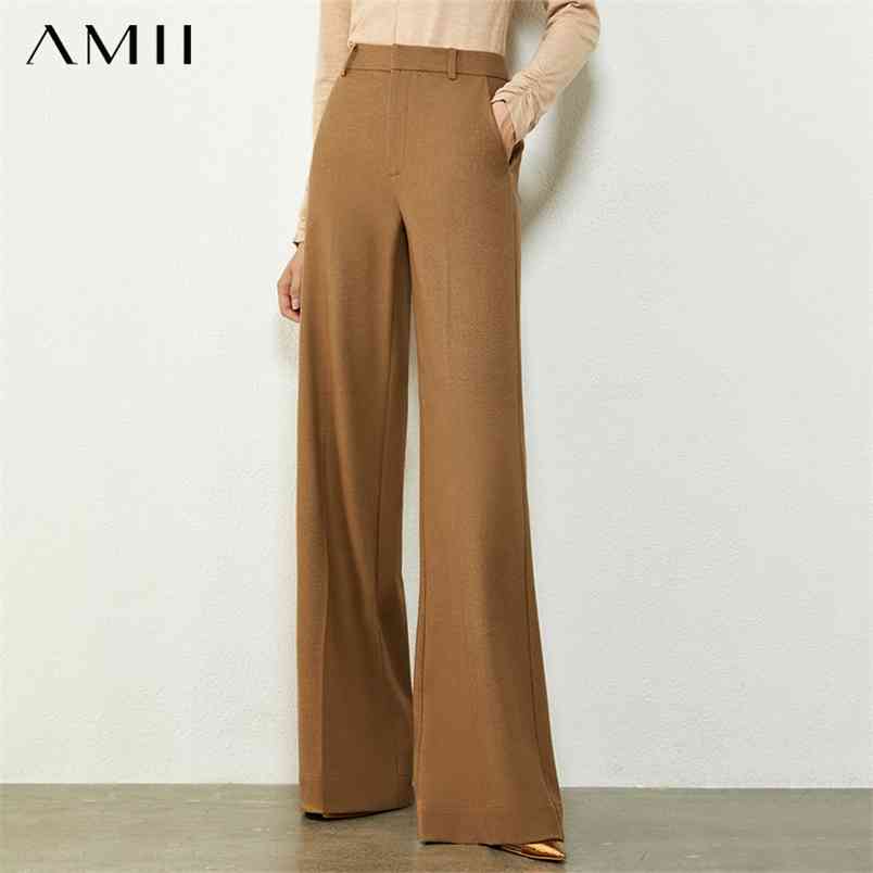 Minimalism Autumn Winter Fashion OLstyle Woman Pants Causal Solid High Waist Loose Female 12040647 210527