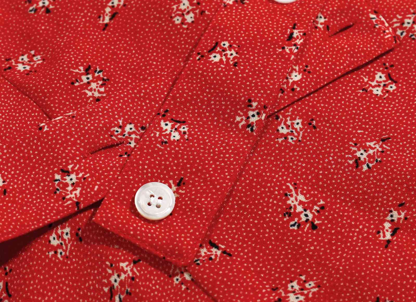 France Fitted Vestidos Center Buttons Slit Flower Midi Dress Vintage Lapel Floral Print Short Sleeve Summer 210429