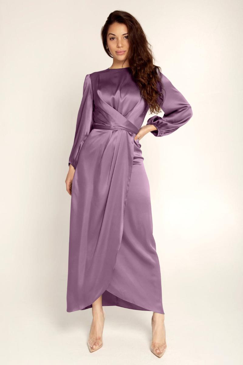 Loriya Soft Waist Dress, Dubai Satin Dress Lr386 Two Piece