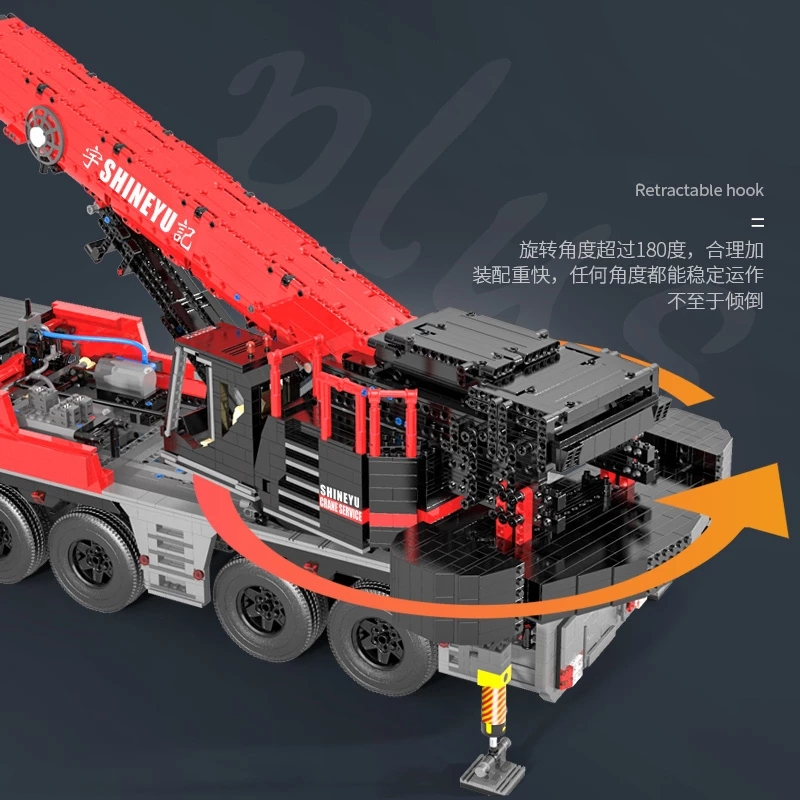 Mobile Crane Tow Truck Model Building Blocks High-Tech APP Control Motorized City Bricks MOC-29848 22003 Rescue Car Children Birthday Toys Christmas G