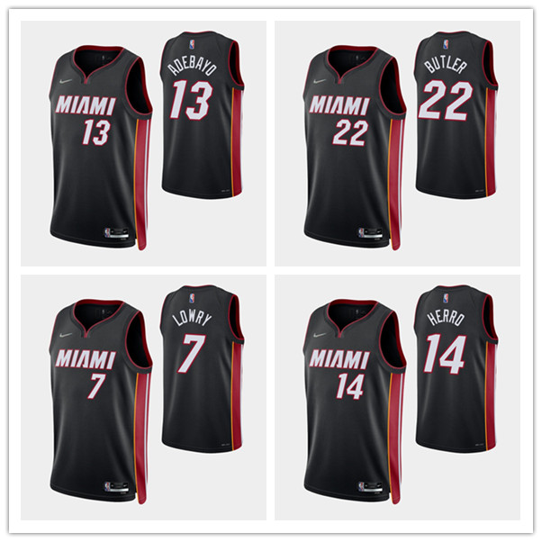MiamiHeatMEN Kyle Lowry Tyler Herro Bam Adebayo Jimmy Butler 75th Anniversary Diamond basketball Jersey, Black
MiamiHeatMEN Kyle Lowry Tyler Herro Bam Adebayo Jimmy Butler 75th Anniversary Diamond basketball Jersey, Black