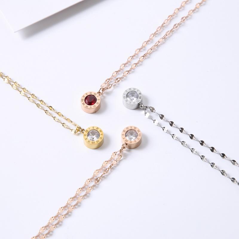 Chains Women's Necklace Fashion Simple Diamond-studded Rose Gold To Send Titanium Steel Pendant Neck Chain Girlfriend Gift, Silver
Chains Women's Necklace Fashion Simple Diamond-studded Rose Gold To Send Titanium Steel Pendant Neck Chain Girlfriend Gift, Silver