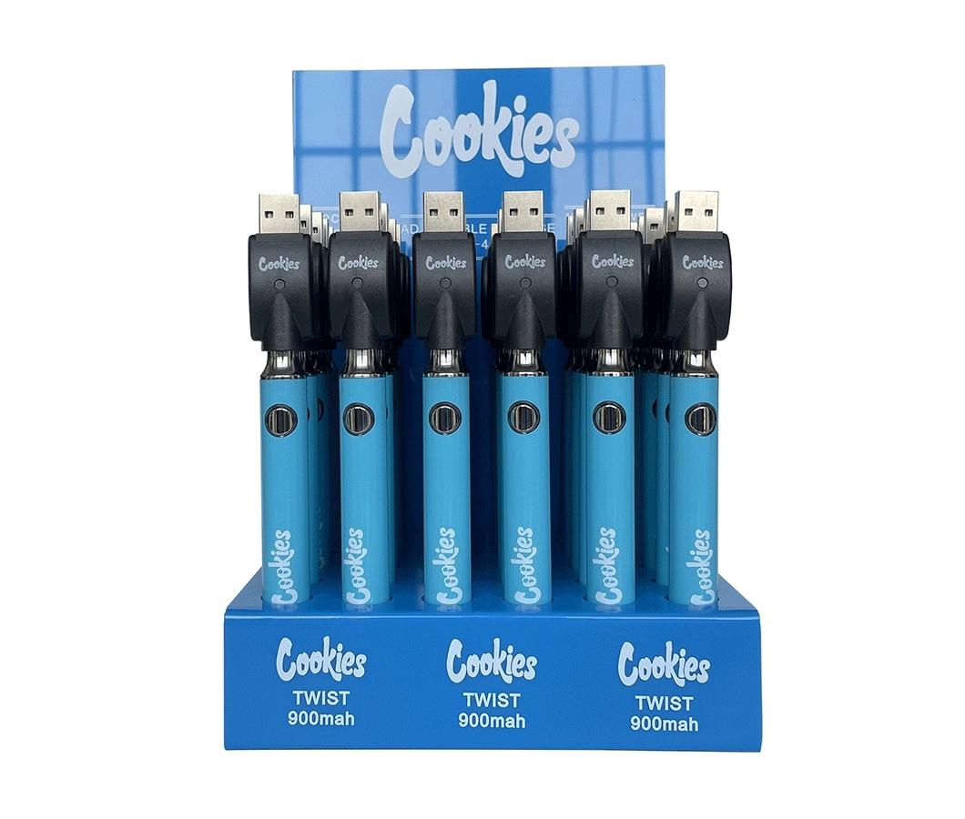 Cookies Backwoods Twist Preheat VV Battery 900mAh Bottom Voltage Adjustable Usb Charger Vape Pen For 510 Cartridges 30Pcs A Display Box
Cookies Backwoods Twist Preheat VV Battery 900mAh Bottom Voltage Adjustable Usb Charger Vape Pen For 510 Cartridges 30Pcs A Display Box