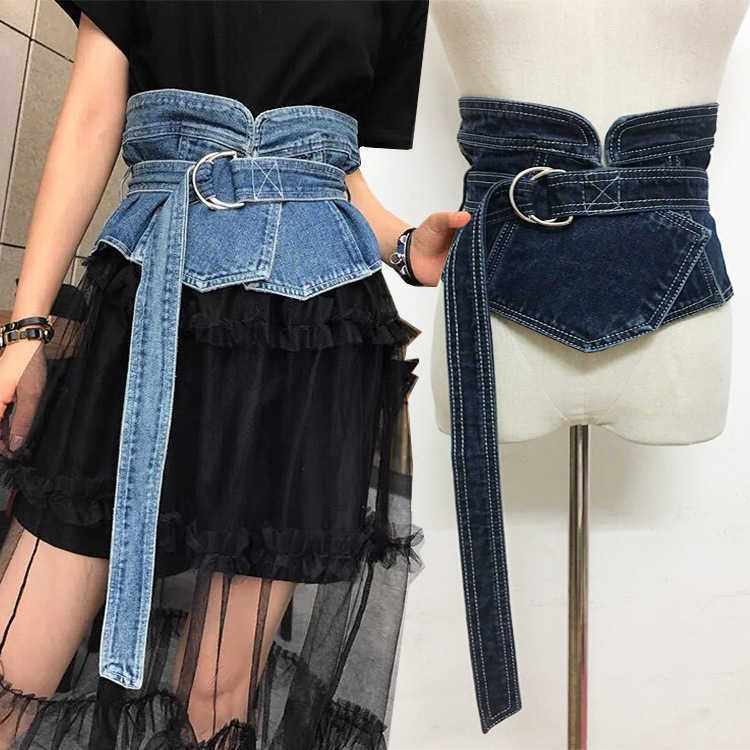 2020 Brand Denim Fabric Women Sim Corset Belts Bandage Bowler Wide Waist Belts Vintage Washed Jean Ladies DrBelt Cummerbund X0803, Black
2020 Brand Denim Fabric Women Sim Corset Belts Bandage Bowler Wide Waist Belts Vintage Washed Jean Ladies DrBelt Cummerbund X0803, Black