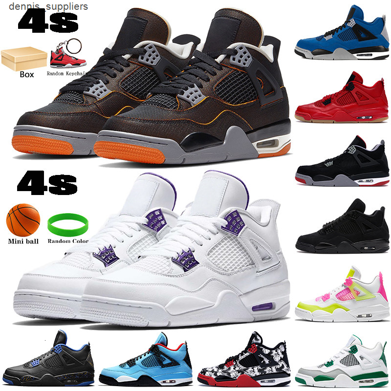 With box 4 4s mens Basketball Shoes starfish metallic purple black cat bred fire red singles cactus jack men sneakers US 7-13
With box 4 4s mens Basketball Shoes starfish metallic purple black cat bred fire red singles cactus jack men sneakers US 7-13