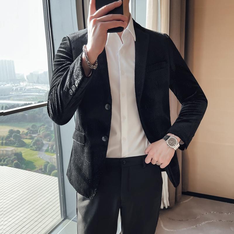 Men's Suits & Blazers 2022 Corduroy Men Single-breasted Casual Suit Jacket Streetwear Social Wedding Business Blazer Costume Homme, Black
Men's Suits & Blazers 2022 Corduroy Men Single-breasted Casual Suit Jacket Streetwear Social Wedding Business Blazer Costume Homme, Black