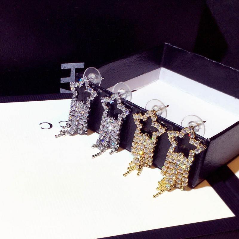 Dangle & Chandelier Star Tassel Earrings For Women's S925 Silver Needle Fashion Atmospheric Long Inlaid Rhinestone Temperament Gift
Dangle & Chandelier Star Tassel Earrings For Women's S925 Silver Needle Fashion Atmospheric Long Inlaid Rhinestone Temperament Gift