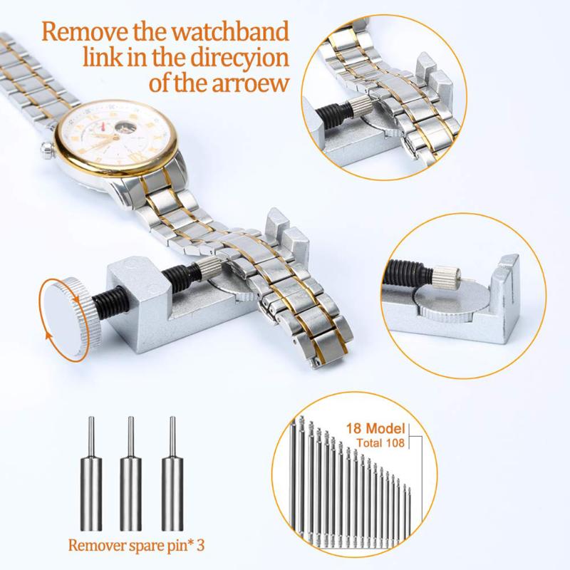 Repair Tools Kits 168pcs Watch Kit Tool Link Pin Remover Opener Case Spring Bar Pry Screwdriver Clock Set Watchmaker - view 5