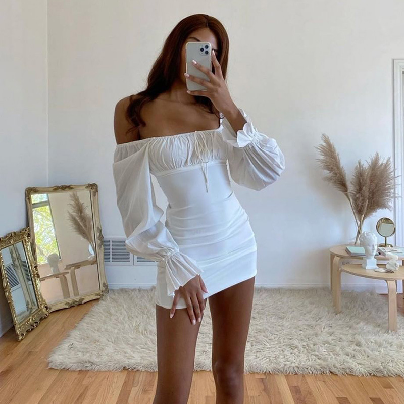 Yimunancy Square Collar Bodycon Dress Women Long Sleeve Dress Autumn Drawstring White Dress Robes
Yimunancy Square Collar Bodycon Dress Women Long Sleeve Dress Autumn Drawstring White Dress Robes