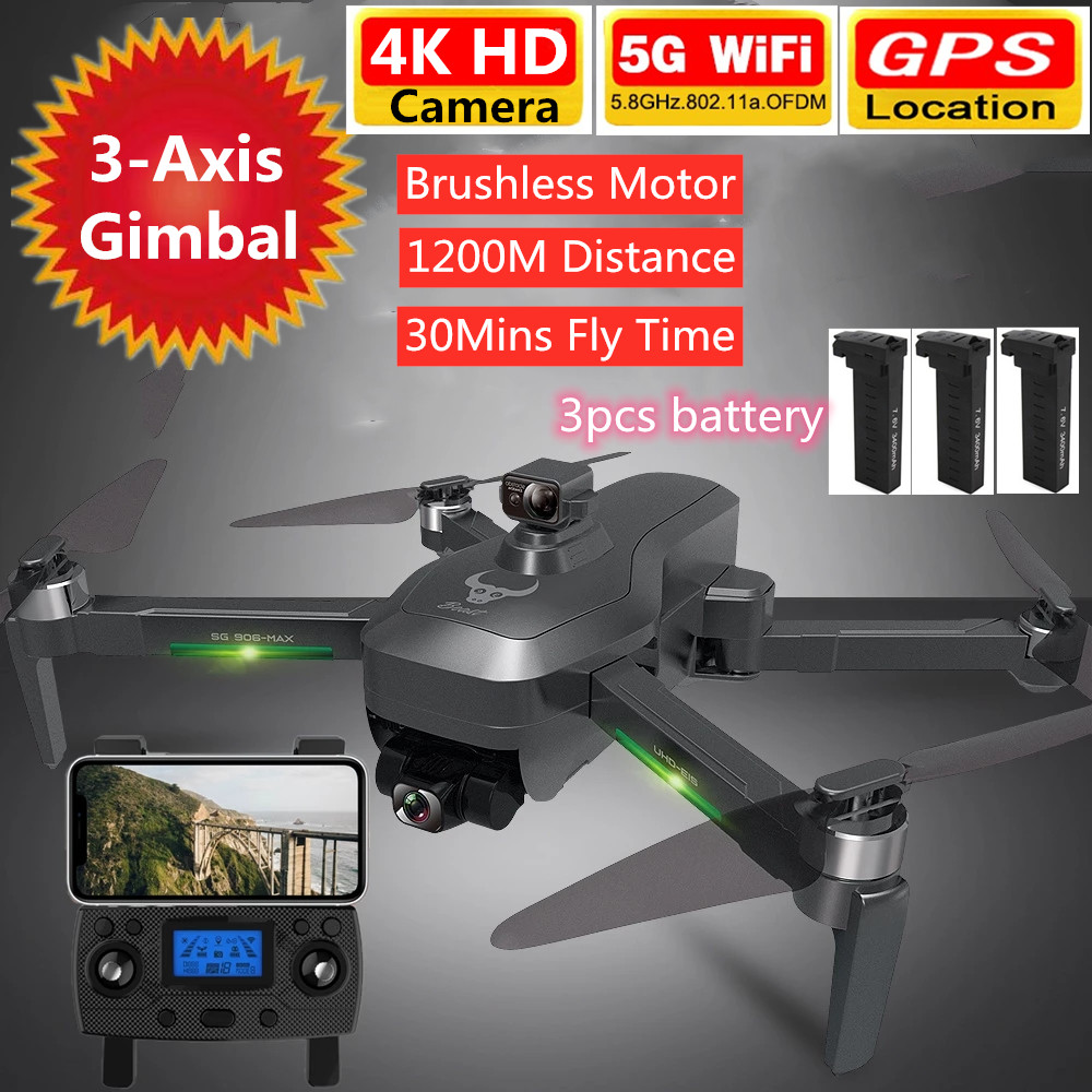 New 4K GPS Drone 5G 3-Axis Gimbal ESC PTZ Camera Brushless Motor Optical Flow GPS Postion 1.2KM Quadcopter VS SG906 Pro GD91 Pro, With 1 battery
New 4K GPS Drone 5G 3-Axis Gimbal ESC PTZ Camera Brushless Motor Optical Flow GPS Postion 1.2KM Quadcopter VS SG906 Pro GD91 Pro, With 1 battery