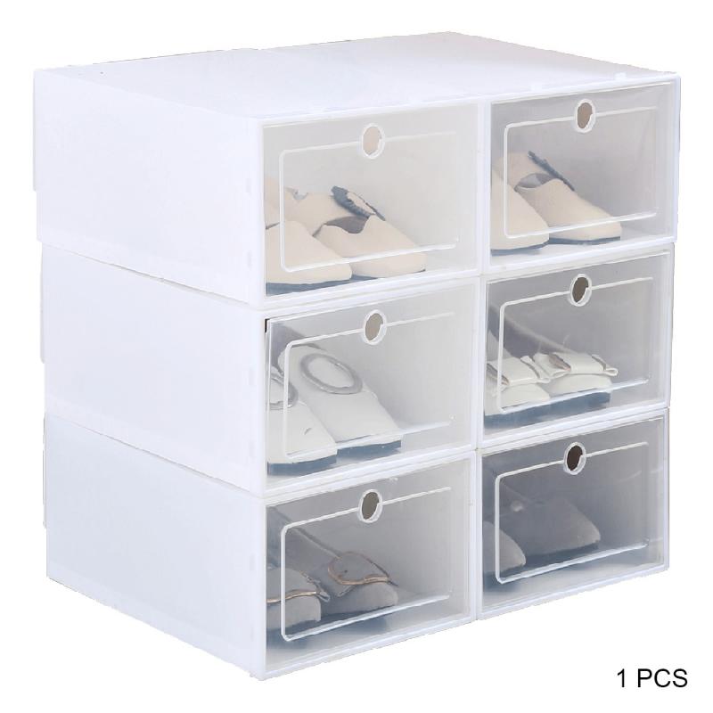 Novel Transparent Plastic Shoe Box Flip Design Storage Artifact Home Tool Clothing & Wardrobe