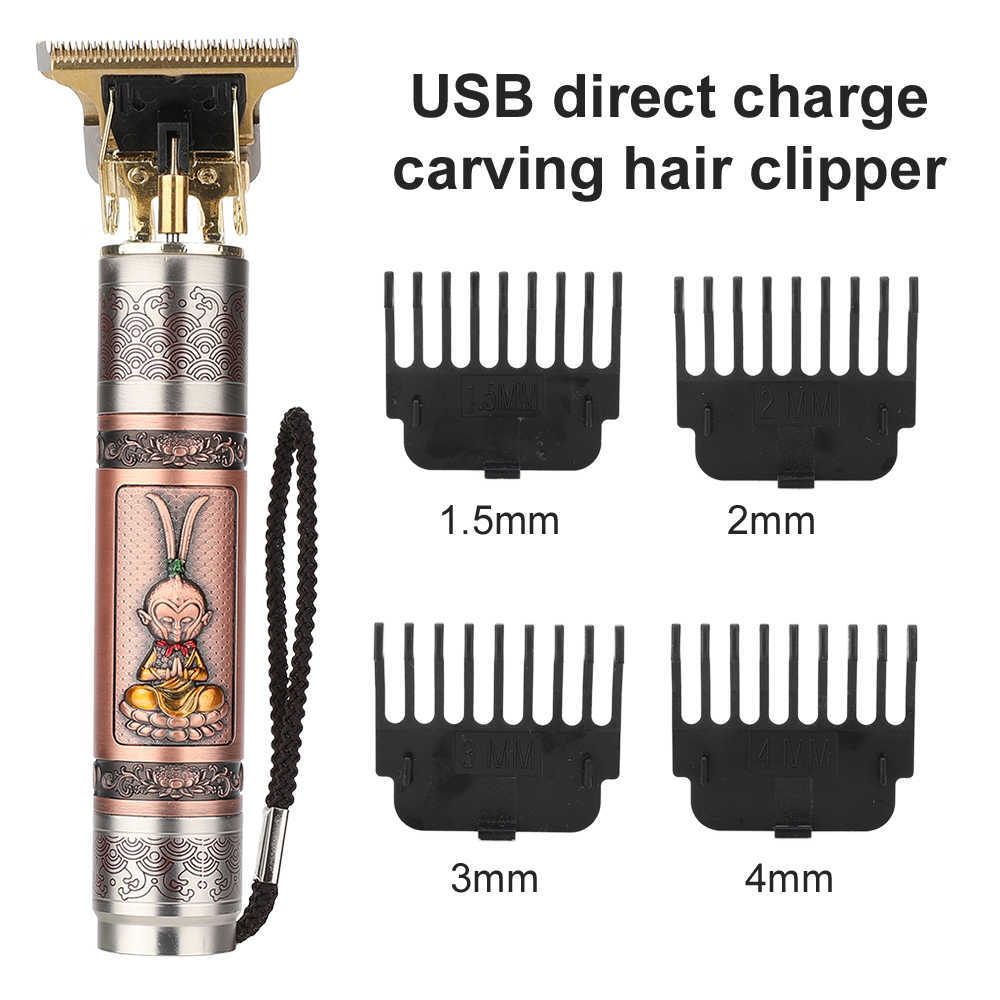 Electric Hair Clipper Professional Trimmer For Men Mower Rechargeable Shaver Razor 0mm Barber Hair Cutter Machine Tondeuse Barbe P0817