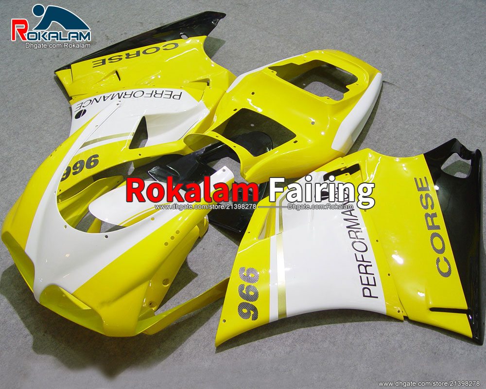 For Ducati 996 748 Motorbike Fairings 96 97 98 99 00 01 02 1099 1996-2002 Yellow White Cowling (Injection Molding), Customize
For Ducati 996 748 Motorbike Fairings 96 97 98 99 00 01 02 1099 1996-2002 Yellow White Cowling (Injection Molding), Customize