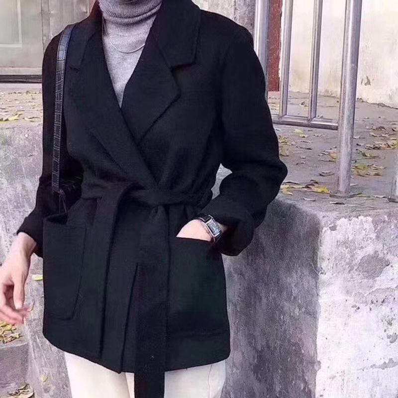Women' Wool & Blends Women 2021 Autumn And Winter Double-sided Coat Woolen With Belt, Black
Women' Wool & Blends Women 2021 Autumn And Winter Double-sided Coat Woolen With Belt, Black