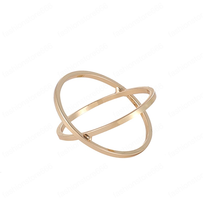 Korean Ring 4pcs/set For Women Opening Ring Set Metal Adjustable Geometry Female Simple Creative Finger Rings Party Jewelry