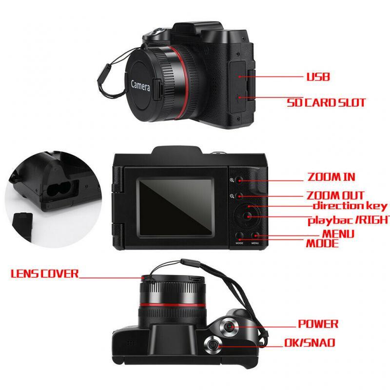 Digital Cameras Camera Video Camcorder Vlogging Full HD 1080P 16MP For YouTube Professional Flip Selfie