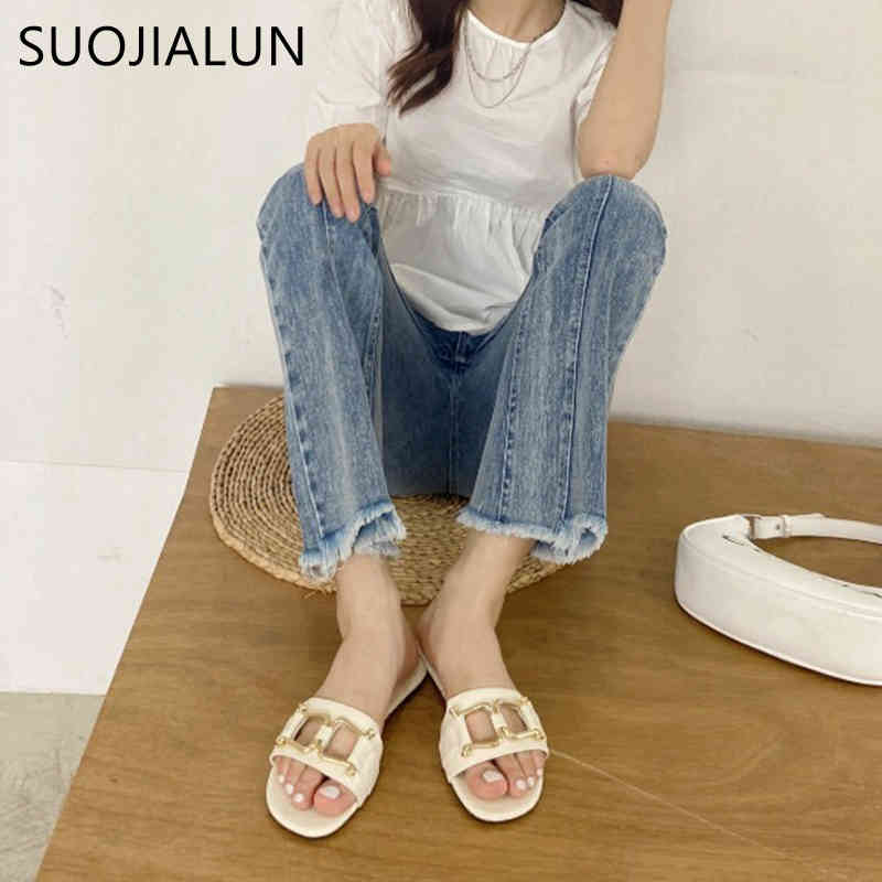 SUOJIALUN 2021 Fashion Brand Metal Buckle Slippers Flat Heel Summer Outdoor Beach Slides Open Toe Ladies Sandal Shoes Flip Flops K78, Beige
SUOJIALUN 2021 Fashion Brand Metal Buckle Slippers Flat Heel Summer Outdoor Beach Slides Open Toe Ladies Sandal Shoes Flip Flops K78, Beige