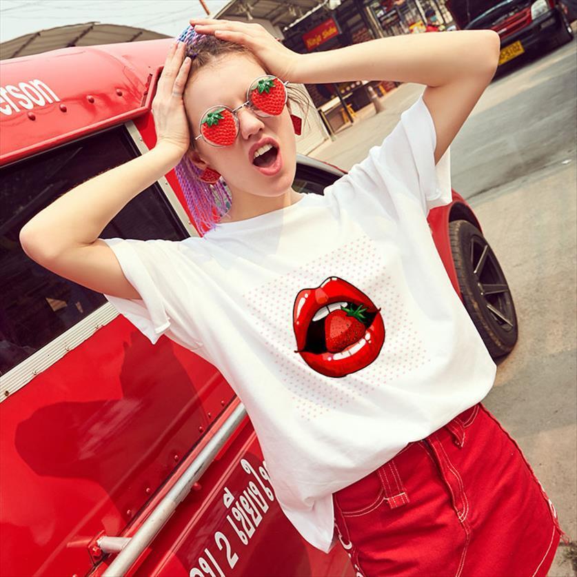 fashion red lip print women harajuku thin section white summer o neck short sleeve tee camisetas mujer
fashion red lip print women harajuku thin section white summer o neck short sleeve tee camisetas mujer