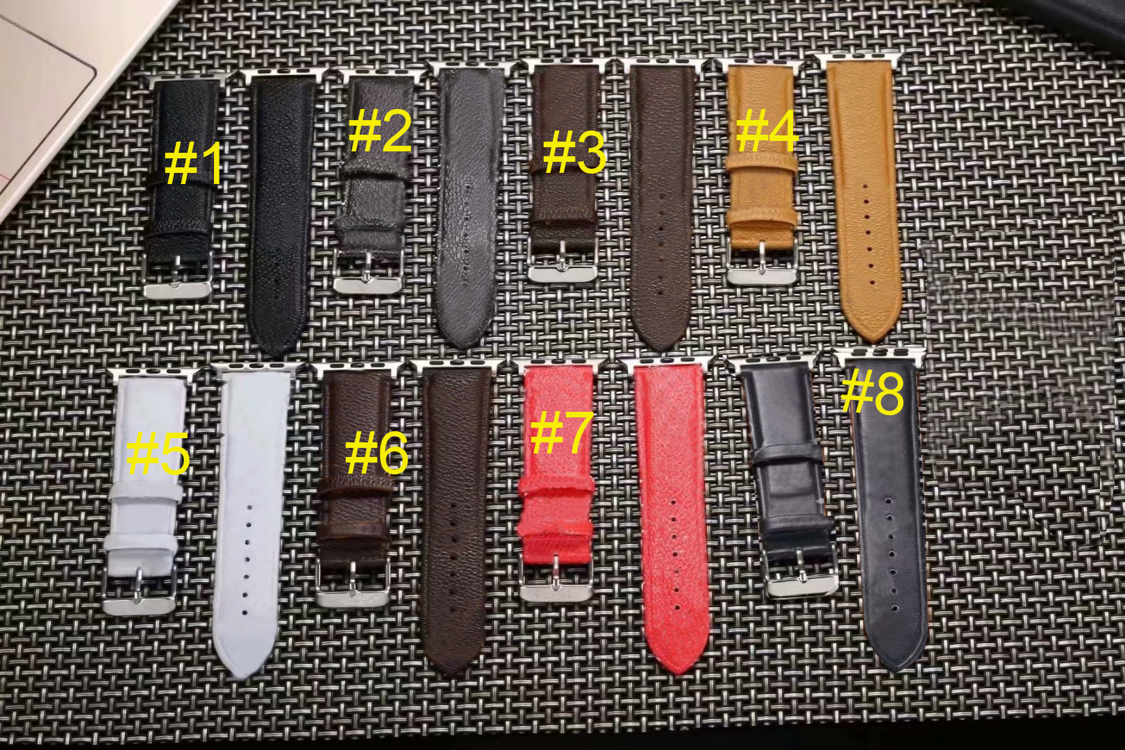 Designer Luxury Smart Straps Gift Watchbands for Apple Watch Band 42mm 38mm 44mm iwatch 1 2 3 4 5 6 bands Leather Bracelet Fashion Wristband Print Stripes watchband D08
Designer Luxury Smart Straps Gift Watchbands for Apple Watch Band 42mm 38mm 44mm iwatch 1 2 3 4 5 6 bands Leather Bracelet Fashion Wristband Print Stripes watchband D08