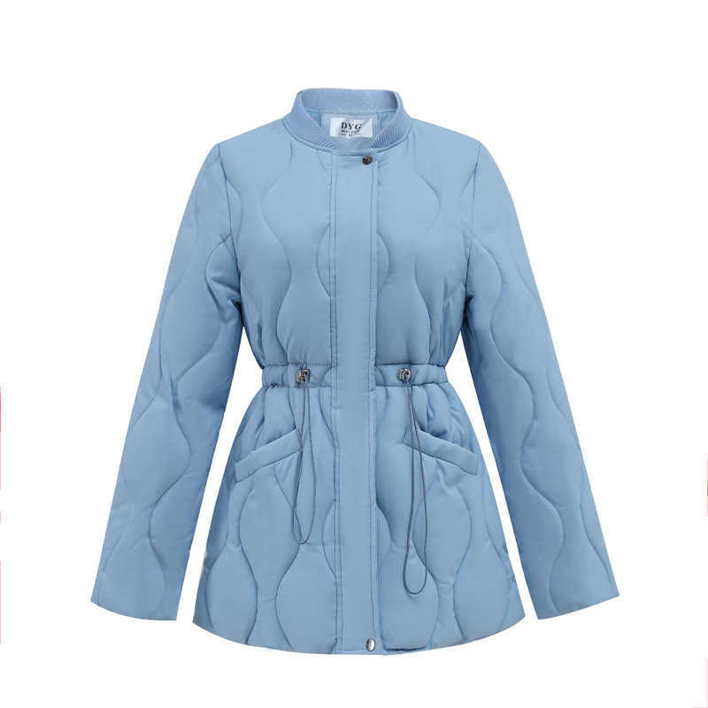 Mid-length Cotton Parkas Jacket Women's Winter Waist Women Coat 211013