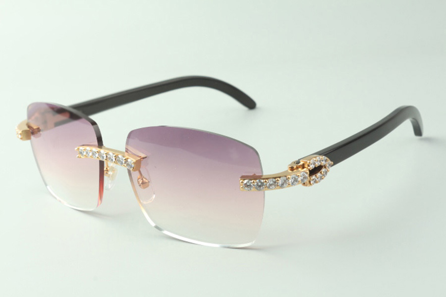Exquisite classic XL diamond sunglasses 3524025, natural black buffalo horn temples glasses, size: 18-140 mm
Exquisite classic XL diamond sunglasses 3524025, natural black buffalo horn temples glasses, size: 18-140 mm