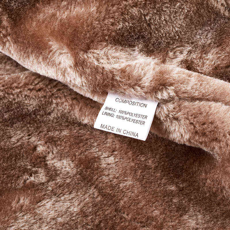 Winter Men Leather Jacket Vintage Motorcycle Fur Lined Lapel Faux Warm Suede Coat Mens 211111