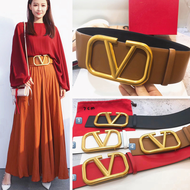 Belts Women's Waistband Double Sided Full Leather Wide V-button Belt with Skirt and Windbreaker, Black;brown
Belts Women's Waistband Double Sided Full Leather Wide V-button Belt with Skirt and Windbreaker, Black;brown