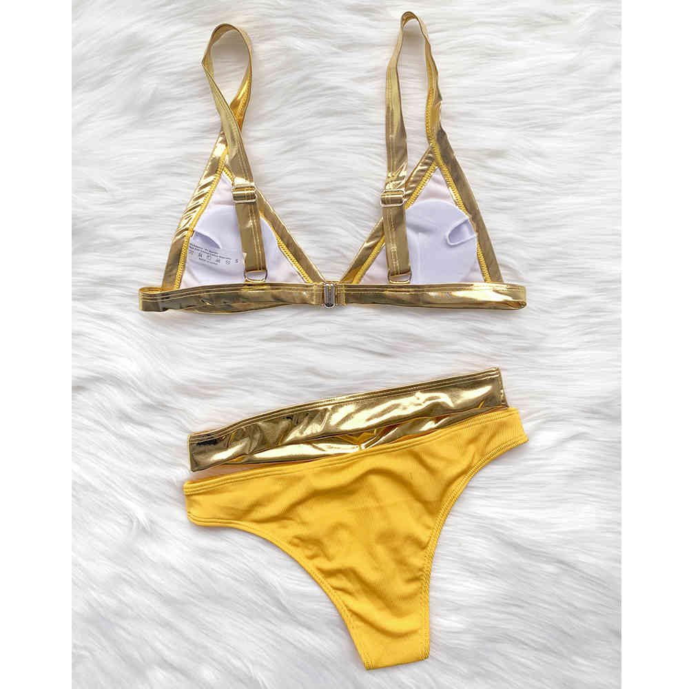 Sexy Patchwork Bikini Female Swimsuit Women Swimwear High Waist Set Brazilian Bathing Suits Summer Beach Wear Bather 210521