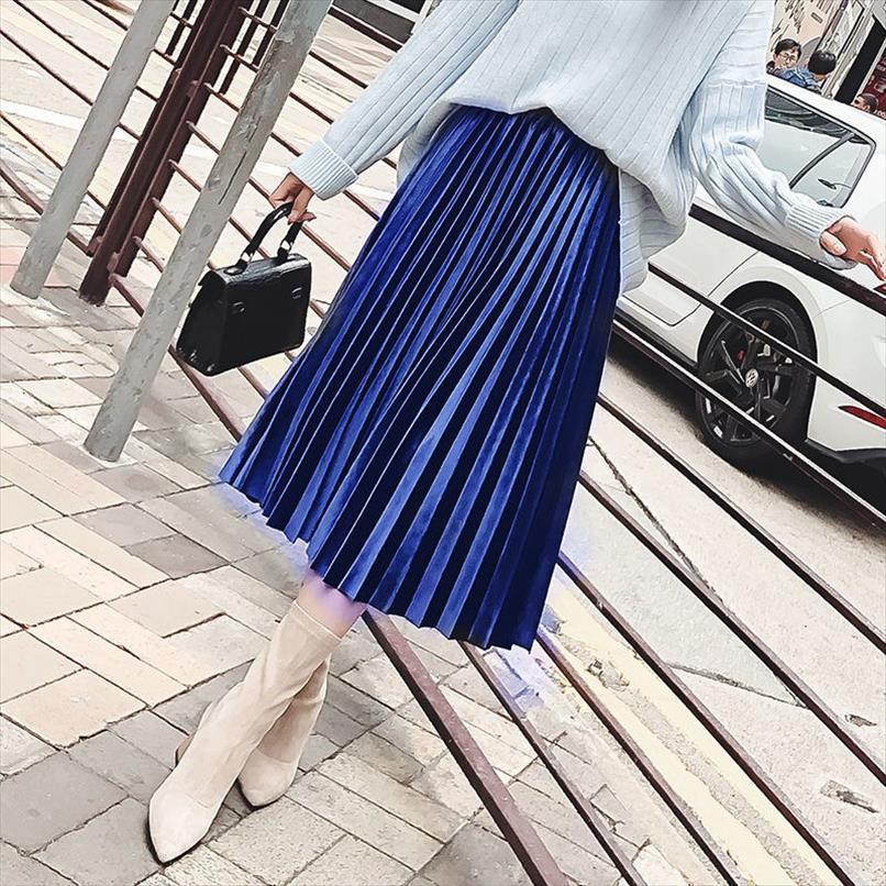 Fashion Autumn Winter Pleated Vintage Womens Skirts High Waist Solid Long Metallic Female Ft, Black
Fashion Autumn Winter Pleated Vintage Womens Skirts High Waist Solid Long Metallic Female Ft, Black