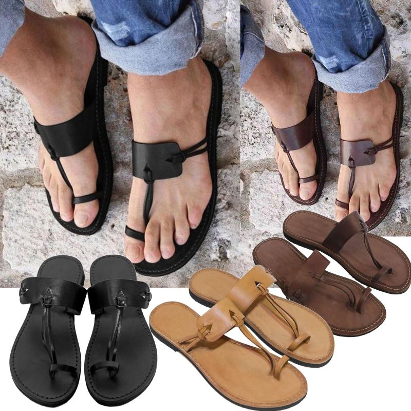Women's All Over Toe Solid Color Flat Sandals Summer Retro Roman Style Leather Flip Flop 2021, Black
Women's All Over Toe Solid Color Flat Sandals Summer Retro Roman Style Leather Flip Flop 2021, Black