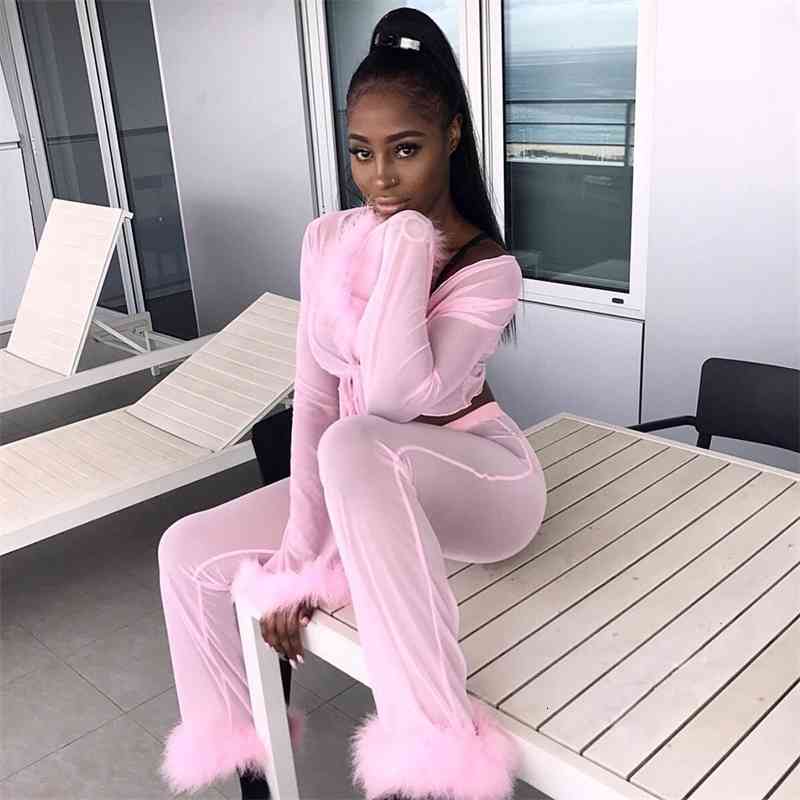 Women Solid Chiffon Plush Patchwork Two Piece Sets Female V-Neck Lace-Up Crop Tops High Waist Flared Pants Set Nightclub Wear, Orange
Women Solid Chiffon Plush Patchwork Two Piece Sets Female V-Neck Lace-Up Crop Tops High Waist Flared Pants Set Nightclub Wear, Orange