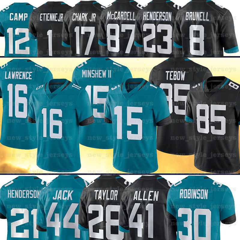 16 Trevor Lawrence Football Jerseys 15 Gardner Minshew II 85 Tim Tebow 1 Travis Etienne Myles Jack Josh Allen C.J. Henderson D.J. Chark JR Fred Taylor Jersey, Men(hai tun)
16 Trevor Lawrence Football Jerseys 15 Gardner Minshew II 85 Tim Tebow 1 Travis Etienne Myles Jack Josh Allen C.J. Henderson D.J. Chark JR Fred Taylor Jersey, Men(hai tun)