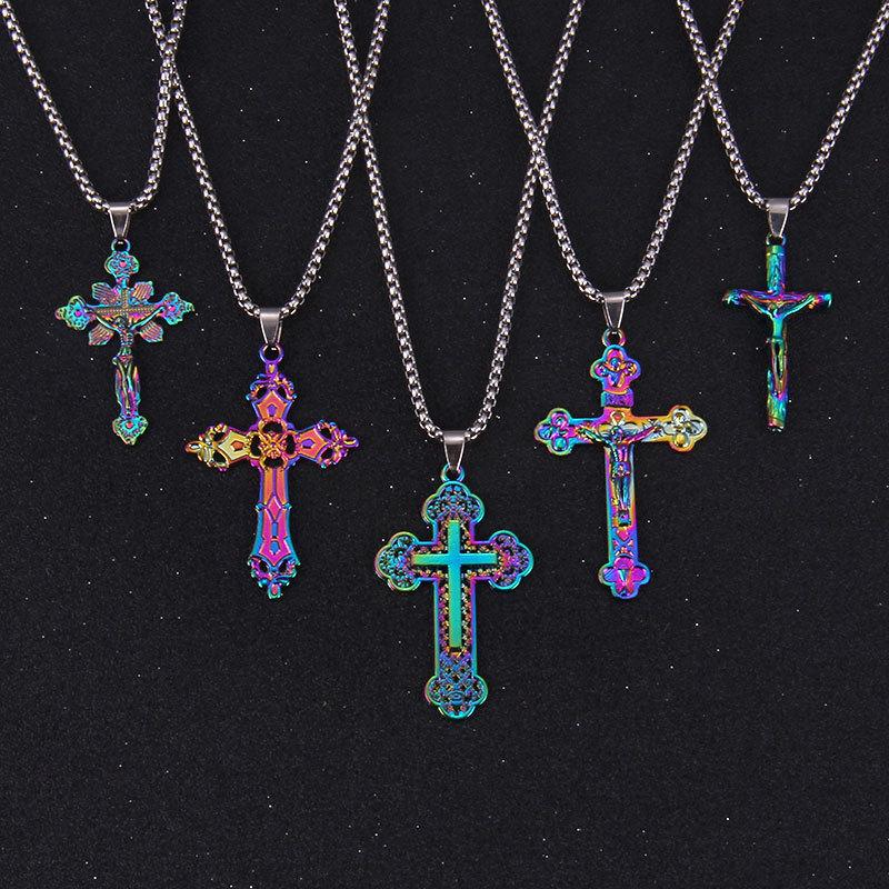 Pendant Necklaces 2021 Color Red Blue Jesus Christ Cross Man Woman Necklace Design Catholicism Sweater Chain Party Gift
Pendant Necklaces 2021 Color Red Blue Jesus Christ Cross Man Woman Necklace Design Catholicism Sweater Chain Party Gift