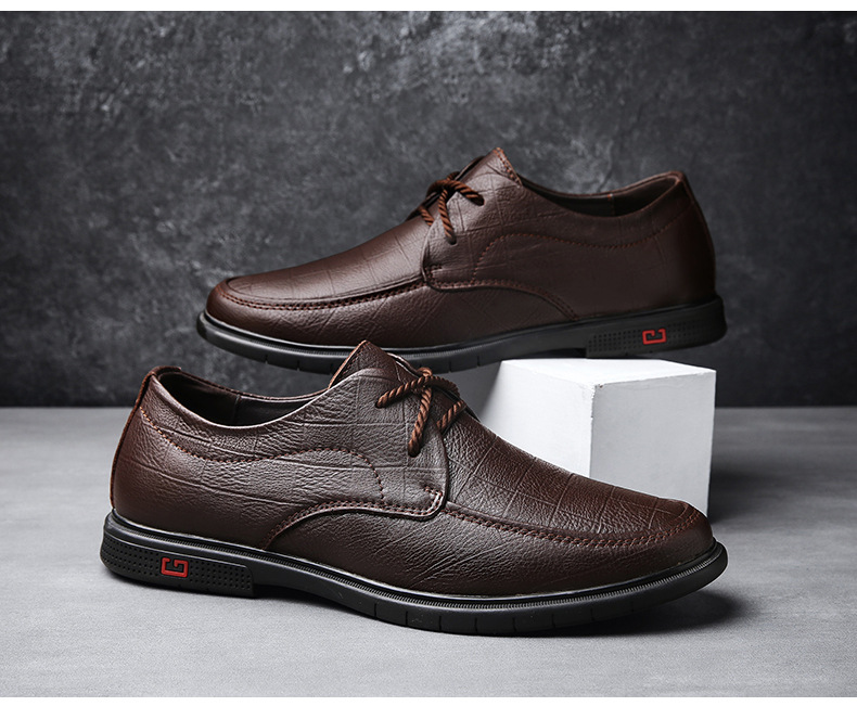 Men Dress Shoes Business Leather Shoes Round Toe Formal Shoes Spring and Autumn