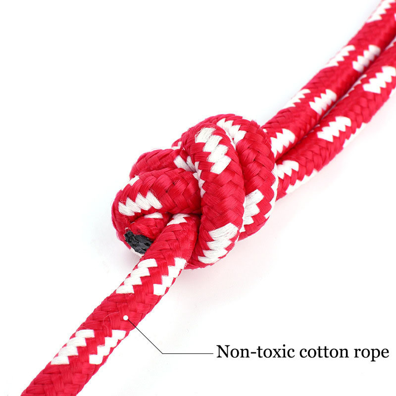 Interactive Dog Toys For Large Rubber Elastic Ball Puppy Toy Piercing Rope Toy Chew Bite Resistant