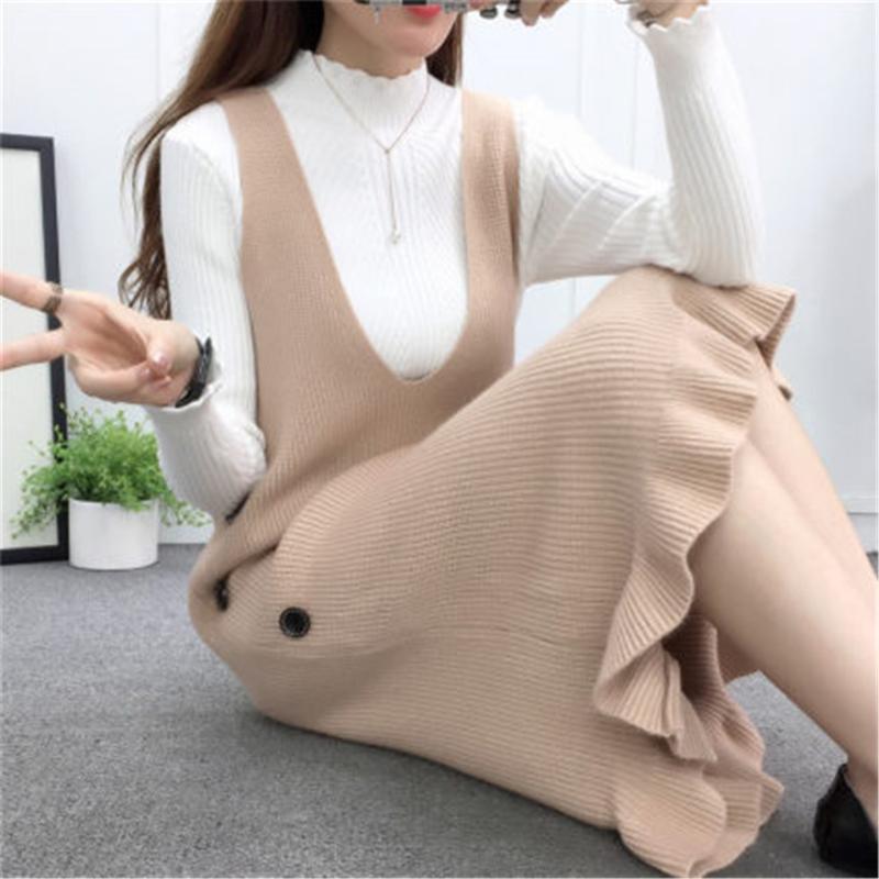 Casual Dresses Dress Knitting Loose O-Neck Mid-Calf Solid Color Sleeveless Womens Simple Elegant Sweet All-match Korean Style Trendy, Black;gray
Casual Dresses Dress Knitting Loose O-Neck Mid-Calf Solid Color Sleeveless Womens Simple Elegant Sweet All-match Korean Style Trendy, Black;gray