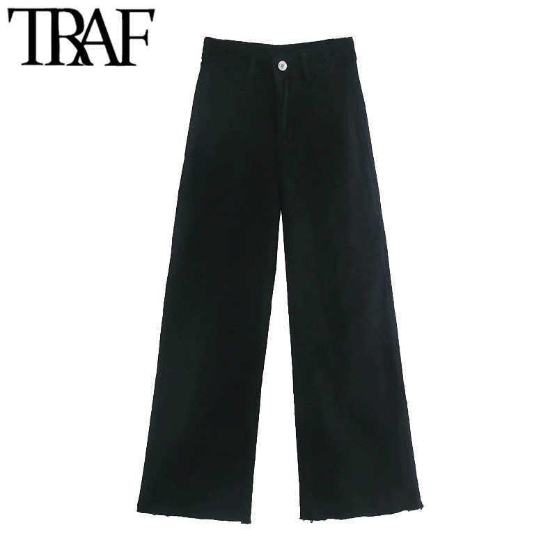 TRAF Women Fashion Pockets Frayed Tassel Straight Jeans Vintage High Waist Zipper Fly Denim Female Ankle Trousers Mujer 210616, As picture
TRAF Women Fashion Pockets Frayed Tassel Straight Jeans Vintage High Waist Zipper Fly Denim Female Ankle Trousers Mujer 210616, As picture