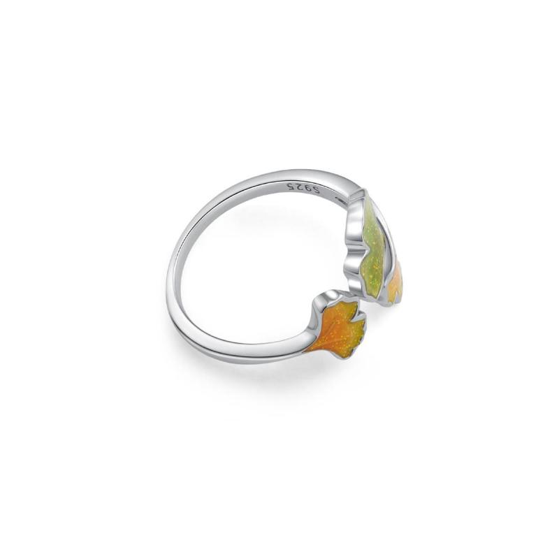 Cluster Rings Original Design Ginkgo Leaf Thai Silver Series Open Adjustable Ring Chinese Retro Two-tone Enamel Craft Charm Ladies Jewelry
Cluster Rings Original Design Ginkgo Leaf Thai Silver Series Open Adjustable Ring Chinese Retro Two-tone Enamel Craft Charm Ladies Jewelry